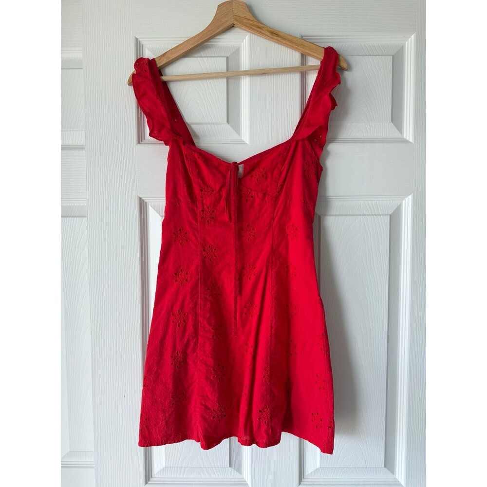 red lace mini dress